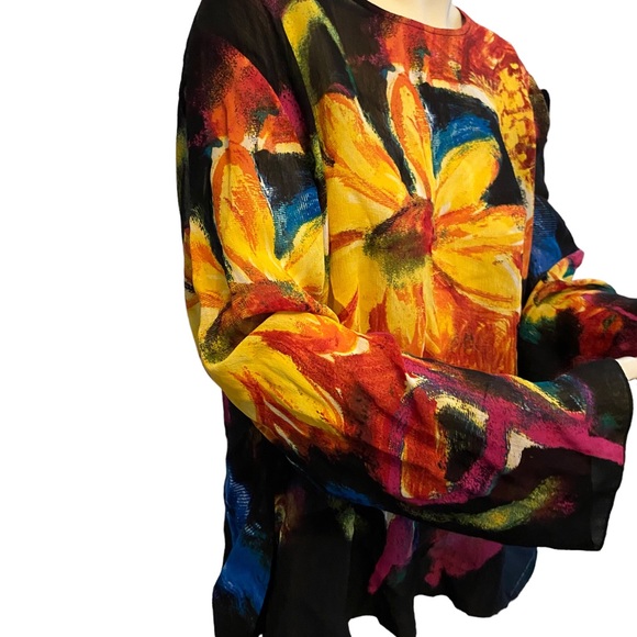 Chico’s L/XL ❤️ Stunning bright Tunic Chicos size 2 - Picture 5 of 16